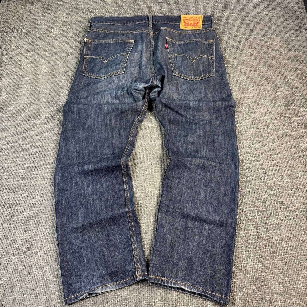 Levi's 514 Straight Fit Jeans Mens 36x29 Dark Wash Blue Denim S40196